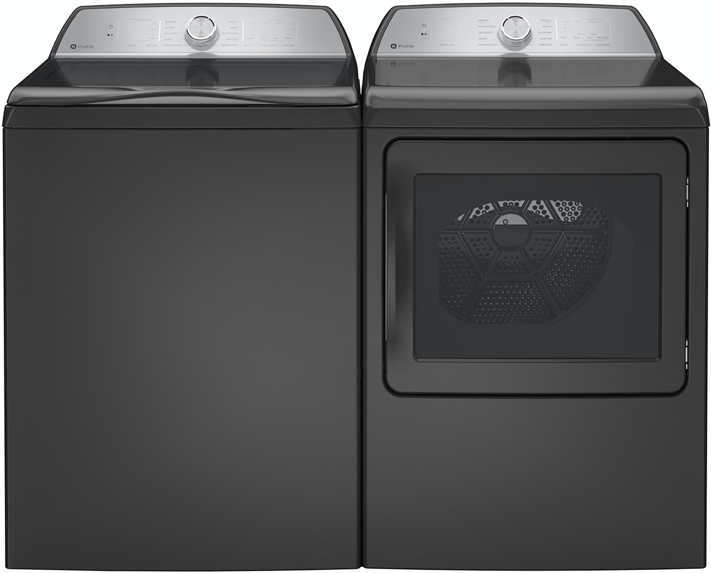 GE Top Load Washer & Dryer Set GEWADREDG600 -  PTW600BPRDG