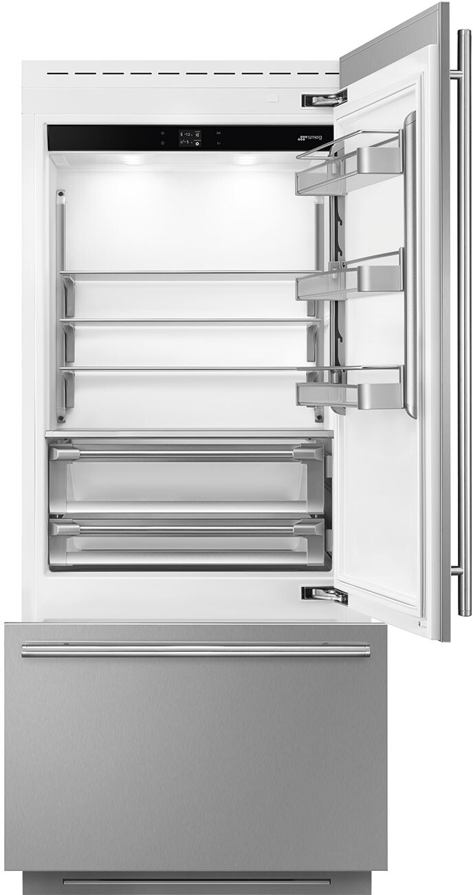 Smeg 36 Inch 36" Built In Bottom Freezer Refrigerator RBMU36RX — FIN-0018412 | Fridge.com