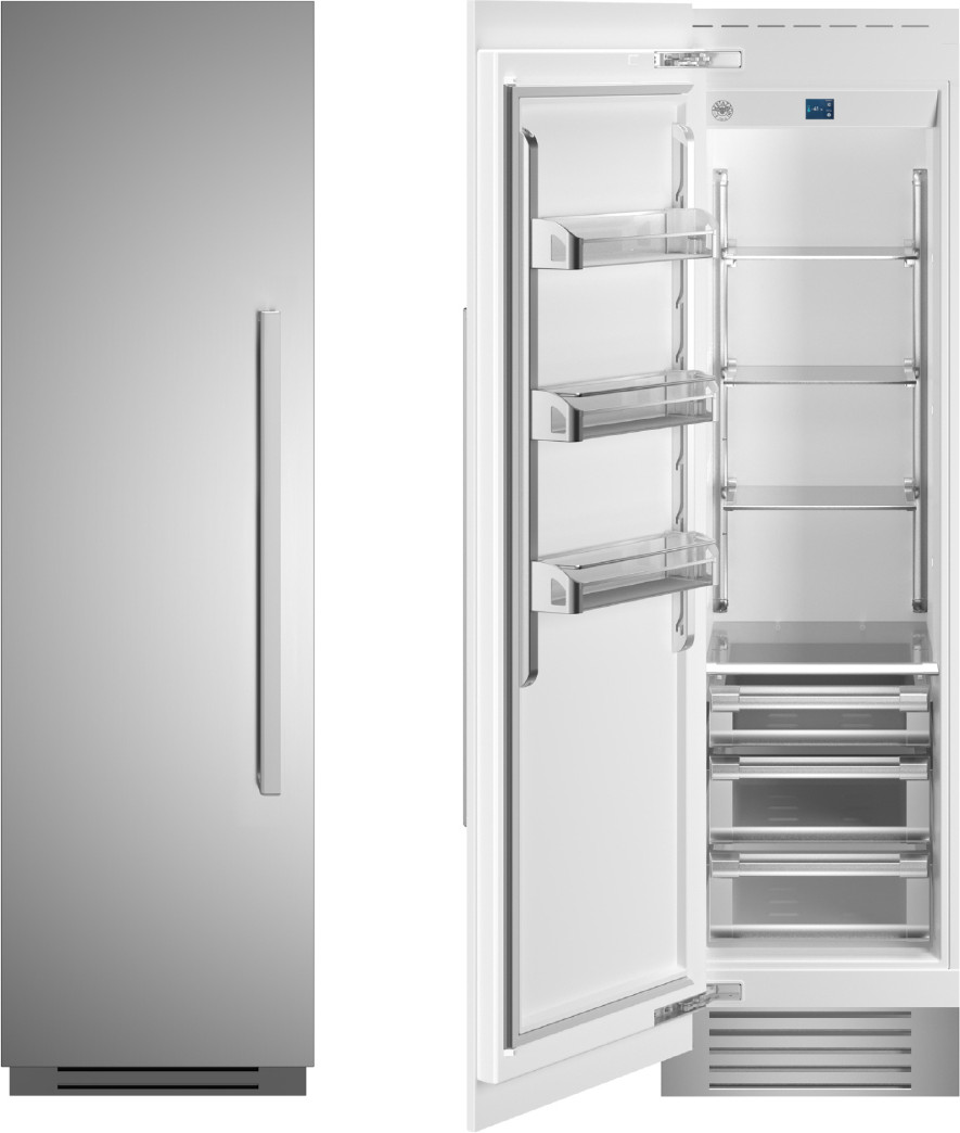 24 Inch 24"" Built In Column Refrigerator - Bertazzoni REF24RCPIXL23