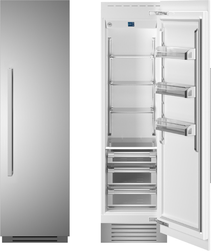 24 Inch 24"" Built In Column Refrigerator - Bertazzoni REF24RCPIXR23