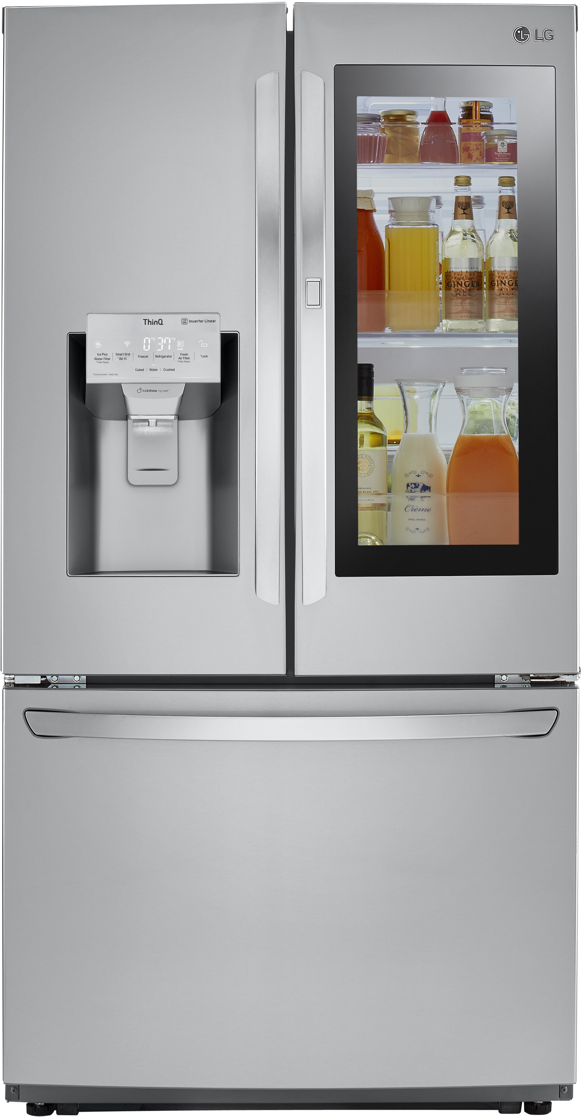 36 Inch 36"" Counter Depth French Door Refrigerator - LG LFXC22596S