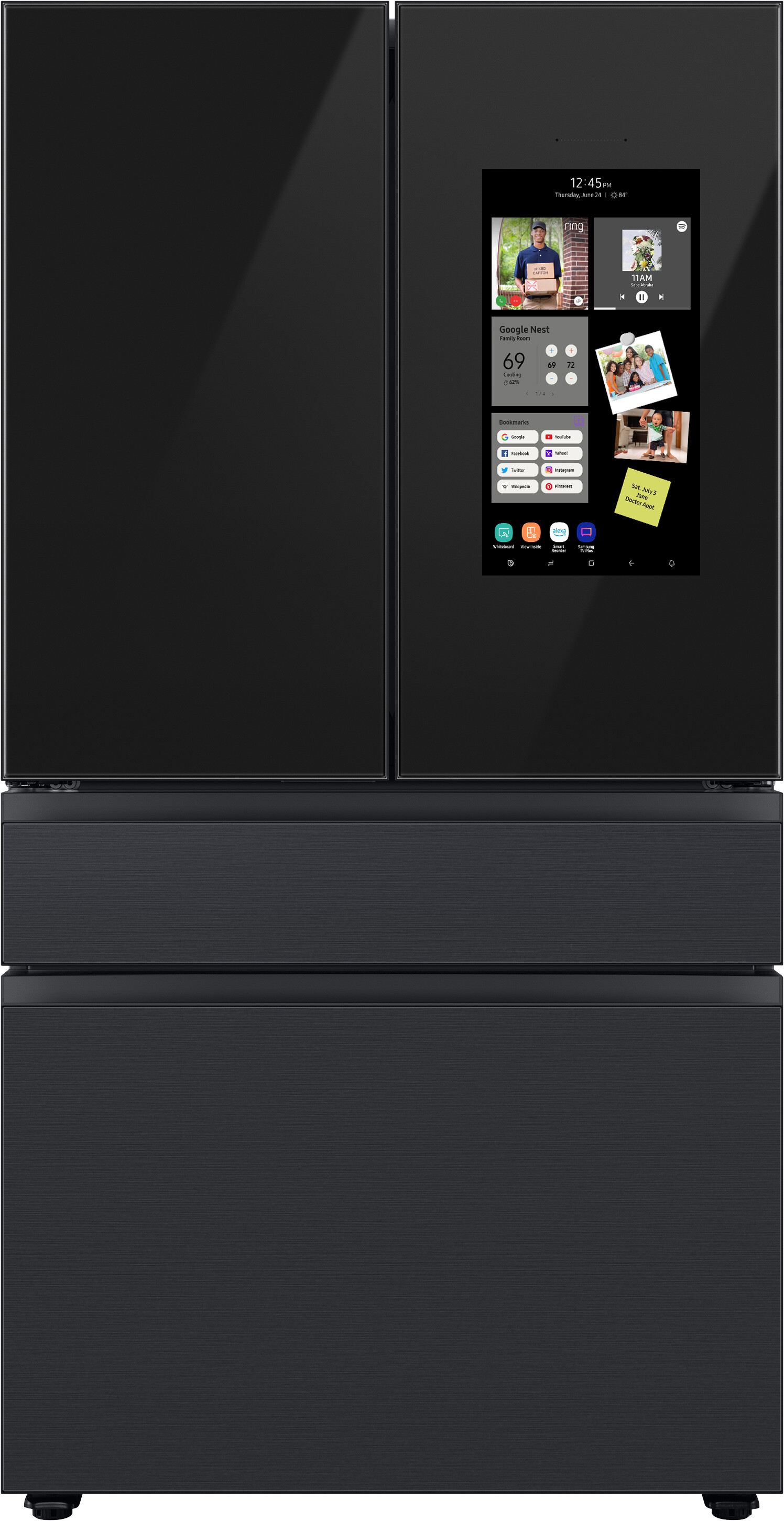 Samsung - BESPOKE 29 cu. ft. 4-Door French Door Smart Refrigerator with Family Hub