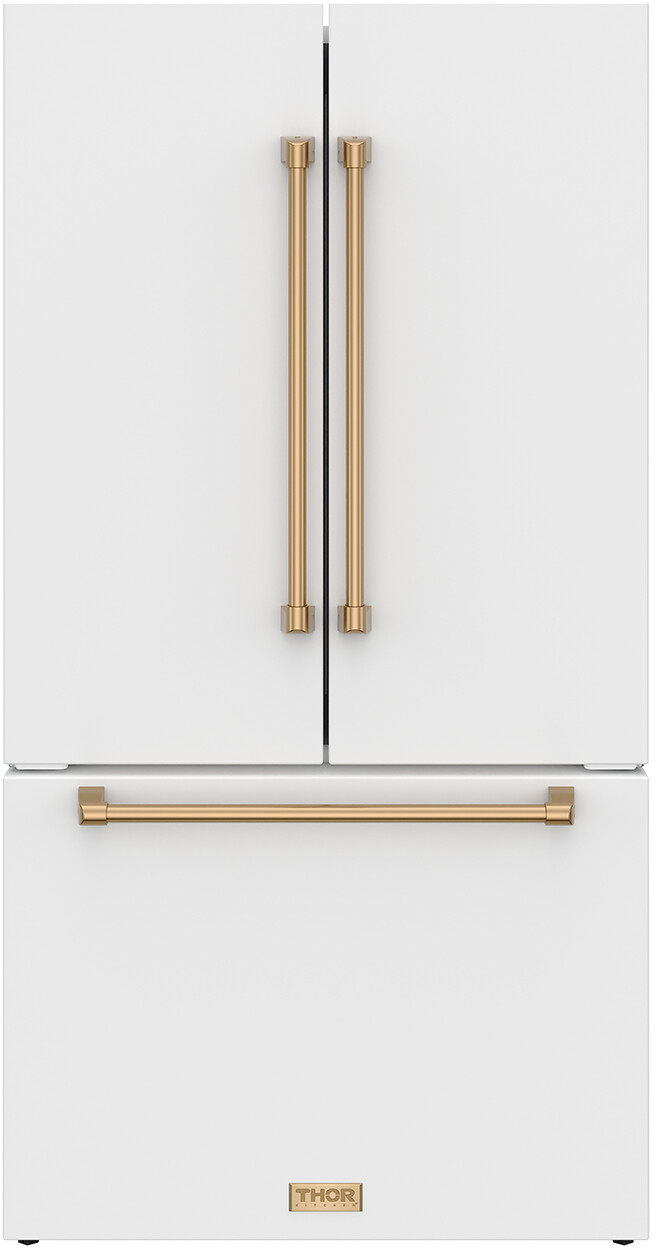 Thor Kitchen RF3621CTDWBRZ Gordon Ramsay Collection 36 inch Counter Depth French Door Refrigerator with 20.3 cu. ft. Capacity, Ice Maker, and Interior