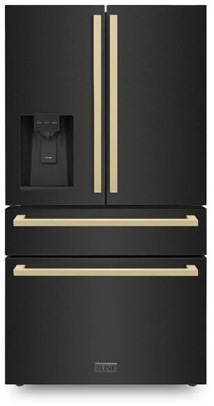 ZLINE 36 Inch autograph 36" Counter Depth French Door Refrigerator RFMZW36BSFCB | Fridge.com