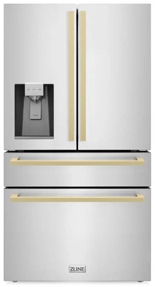 ZLINE 36 Inch autograph 36" Counter Depth French Door Refrigerator RFMZW36FCB on Fridge.com