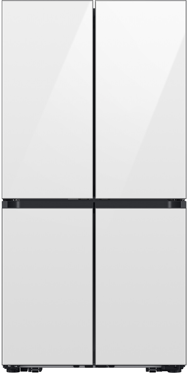 Samsung RM80F22WEW Bespoke 36 inch Counter Depth 4-Door French Door Refrigerator with 22.8 cu. ft. Capacity, Zero Clearance Fit, Food Showcase Door, in White Glass