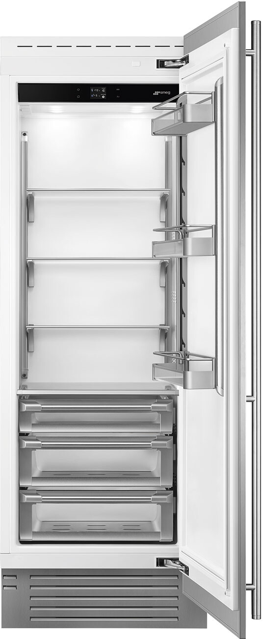 Smeg RSDU30RX 30 Inch Refrigerator Column, Stainless Steel, 17.41 cu. ft. Capacity, Universal Design, No-Frost, Dual-Flow Cooling System