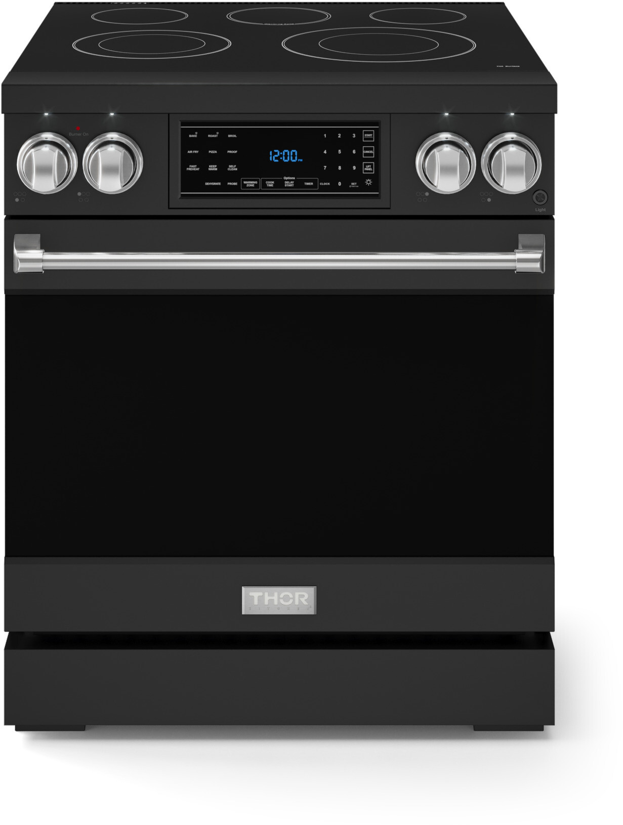 Thor Kitchen RSE30BSS Gordon Ramsay Collection 30 inch Electric Range with 4.55 cu. ft. Oven Capacity, Self Cleaning, Convection, in Black (Stainless Steel)