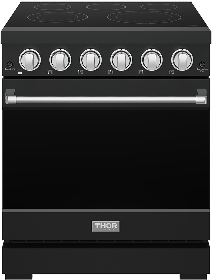 Thor Kitchen RSE30PBSS 30 Inch Professional Electric Range With Precision Knob Control In Black And Stainless Steel Gordon Ramsay Series