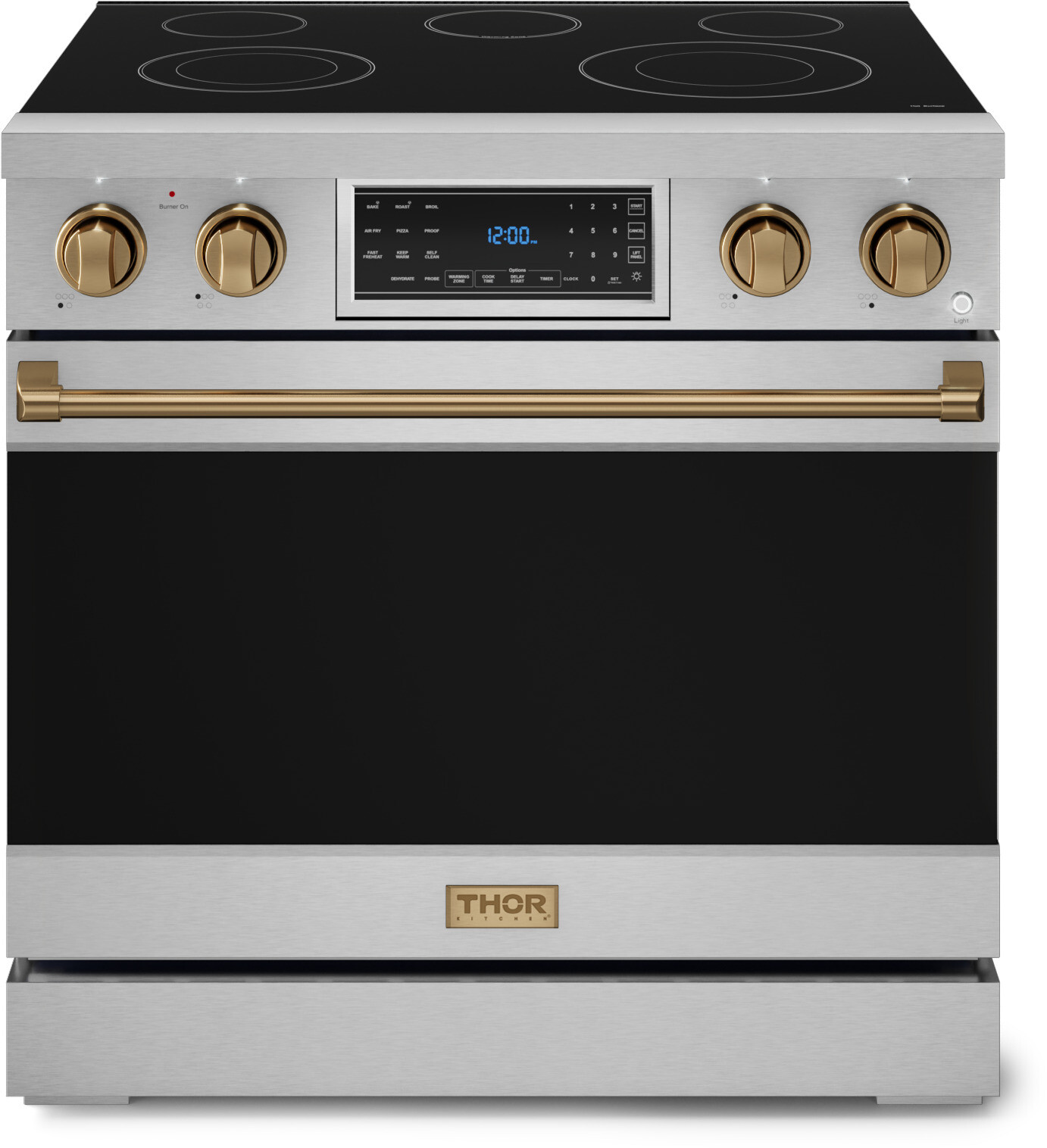 Thor Kitchen RSE36BRZ Gordon Ramsay Collection 36 inch Electric Range with 6 cu. ft. Oven Capacity, Self Cleaning, Convection, in Stainless Steel (Bronze)