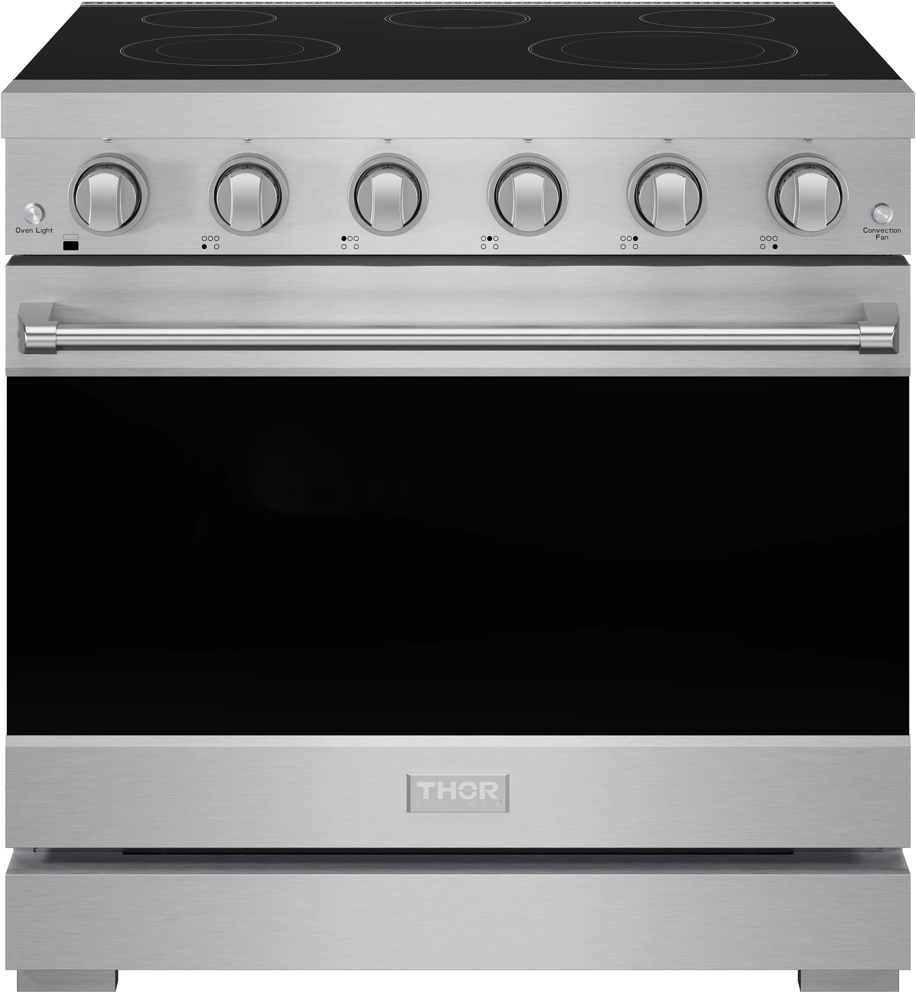 Thor Kitchen RSE36P 36 Inch Professional Electric Range In Stainless Steel Gordon Ramsay Series, High-Output Burners, Stainless Steel
