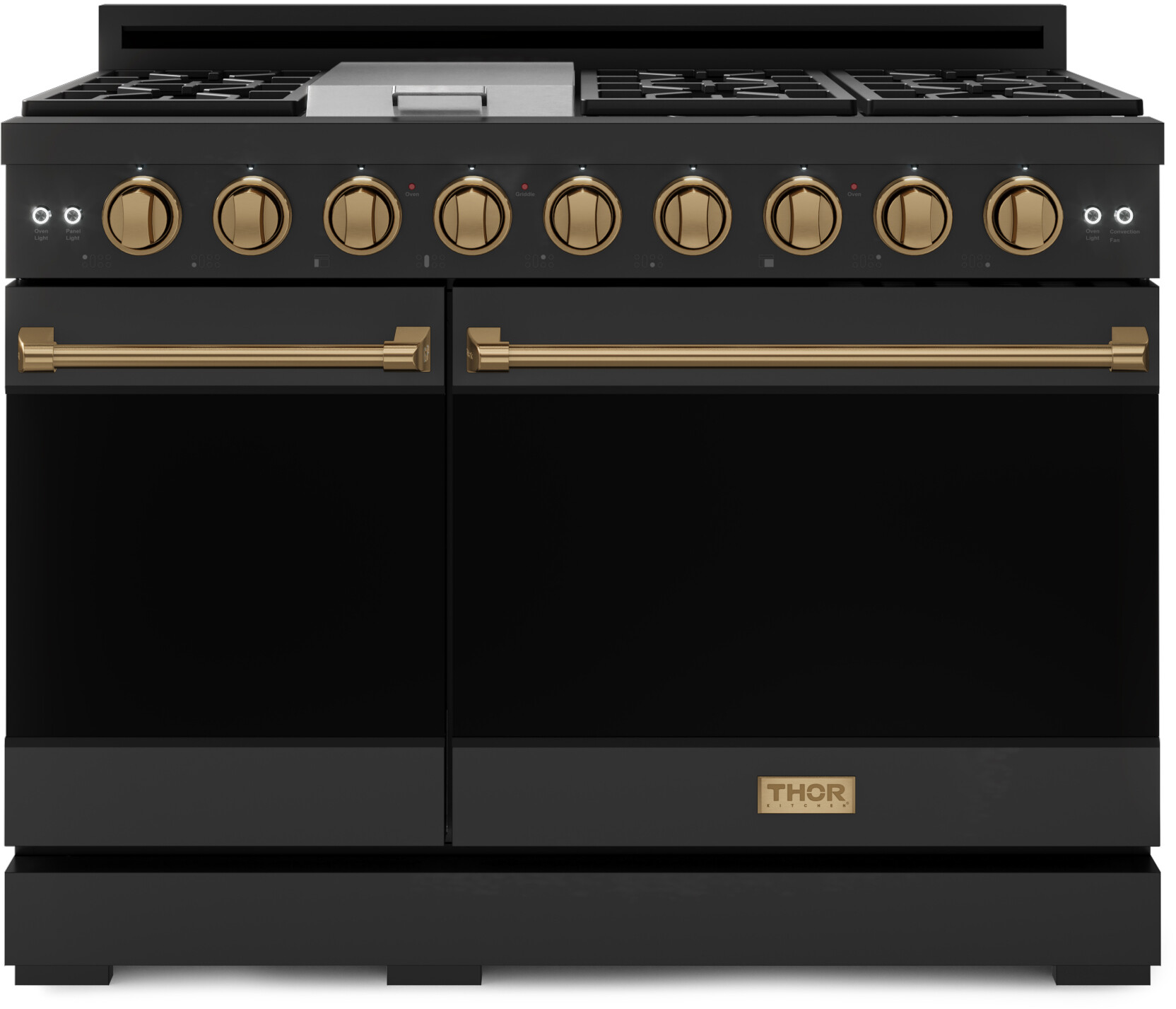 Thor Kitchen RSG48EBLPBRZ Gordon Ramsay Collection 48 inch Gas Range with 7 cu. ft. Oven Capacity, Convection, in Black (Bronze, Liquid Propane)
