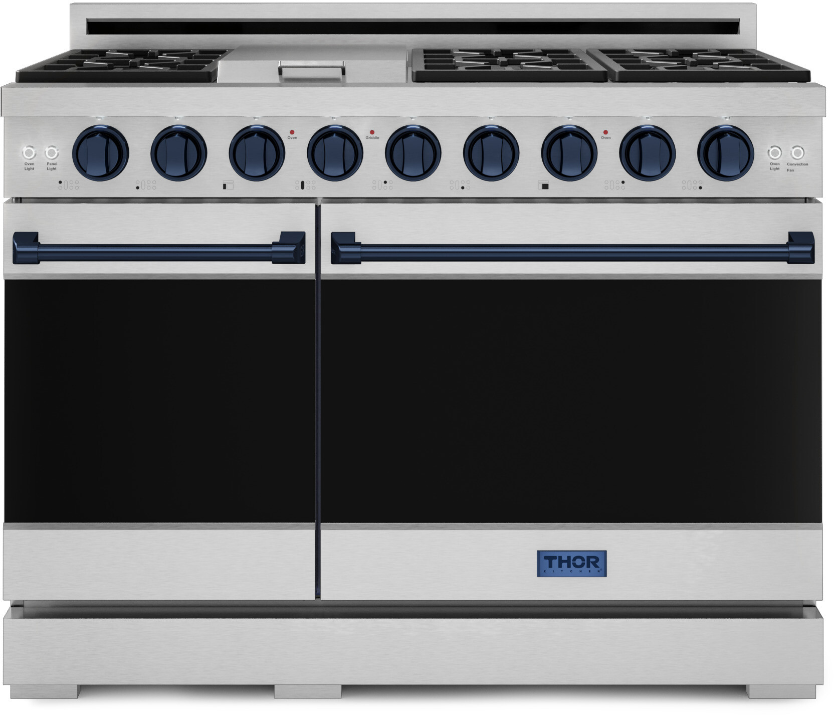 Thor Kitchen RSG48ELPBLU Gordon Ramsay Collection 48 inch Gas Range with 7 cu. ft. Oven Capacity, Convection, in Stainless Steel (Blue, Liquid Propane)