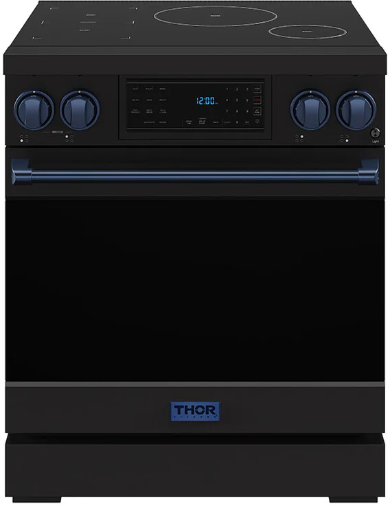 Thor Kitchen RSI30BBLU 30 Inch Professional Induction Range With Tilt Panel Touch Control In Black And Blue Gordon Ramsay Series