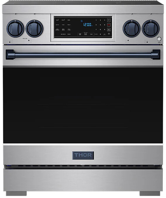 Thor Kitchen RSI30BLU 30 Inch Professional Induction Range With Tilt Panel Touch Control In Stainless Steel And Blue Gordon Ramsay Series