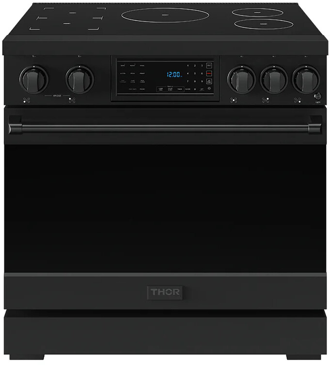 Thor Kitchen RSI36B 36 Inch Professional Induction Range With Tilt Panel Touch Control In Black Gordon Ramsay Series