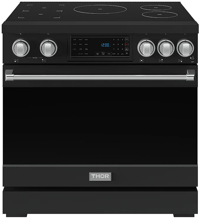 Thor Kitchen RSI36BSS 36 Inch Professional Induction Range With Tilt Panel Touch Control In Black And Stainless Steel Gordon Ramsay Series