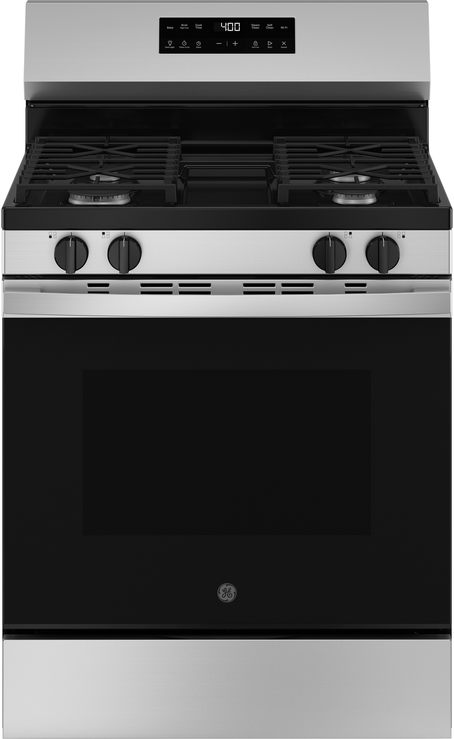 GE - 5.3 Cu.Ft. Freestanding Gas Range with Self-Clean and Steam Cleaning Option and Built-In Wi-Fi
