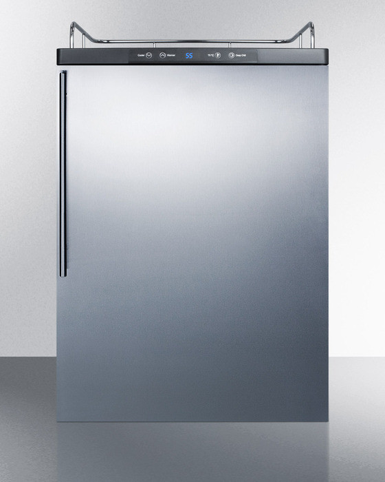 Summit SBC635MNKSSHV 24" Wide Kegerator - Digital Thermostat, Stainless Steel Door, Auto Defrost, Beer Dispenser