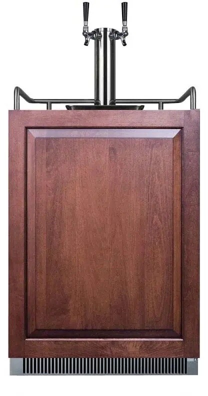 Summit Appliance SBC682PNRCMTWIN Panel Ready 24" Wide Built-in Cold Brew/Nitro Coffee Kegerator, Panel Not Included, 5.6 cu.ft. Interior, Dispenses Both Flat and Nitro Coffee, Dual Tap System
