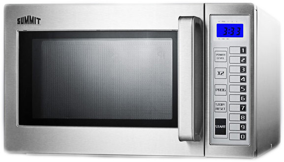 Summit SCM1000SS Commercially Listed Countertop Microwave with 0.9 cu. ft. Capacity, 1000 watts, in Stainless Steel