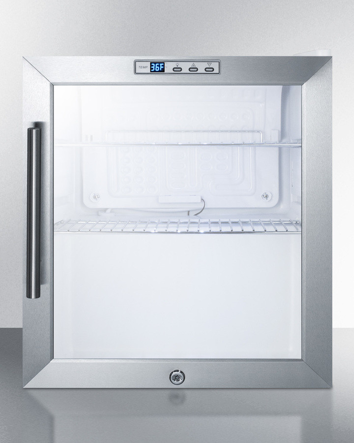 Summit 17 Inch Commercial Freestanding/Built In Refrigerator SCR215LBICSS