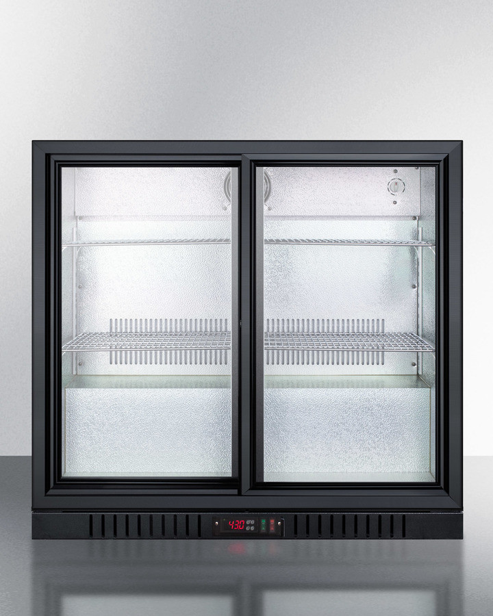 Summit SCR700B 36" Wide Beverage Center - Commercially Approved, Digital Thermostat, Automatic Defrost, Factory-Installed Lock, 7.4 Cu.Ft. Capacity,