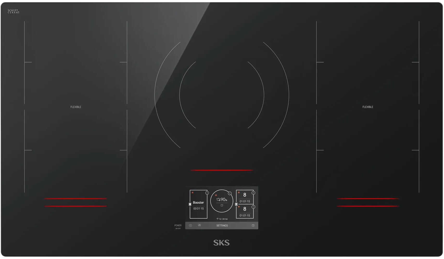 Sks SKSIT3611GE 36-Inch Flex Induction Cooktop for Unisex