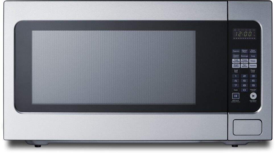 Summit SMBI27 Countertop Microwave Oven - 1200W - Stainless Steel Front - 2.2 Cu.Ft Cooking Space - Digital Controls - Multiple Cooking Functions -
