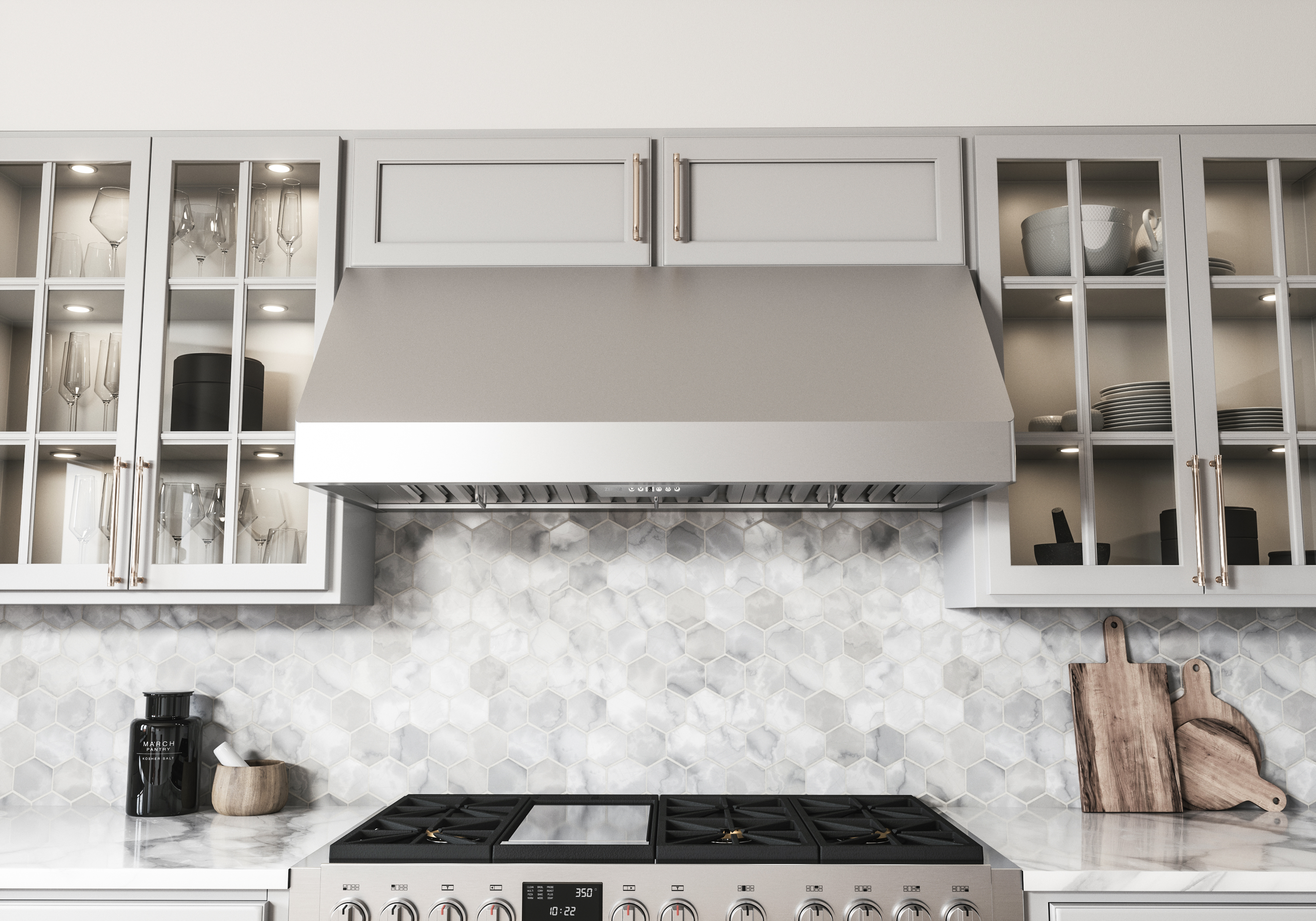 Zephyr - inches - Externally Vented - Wall Range Hood