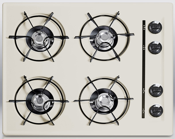 Summit SNL03P 30" Wide 4-Burner Gas Cooktop - Porcelain Enamel Surface, Battery Start Ignition, Made in USA
