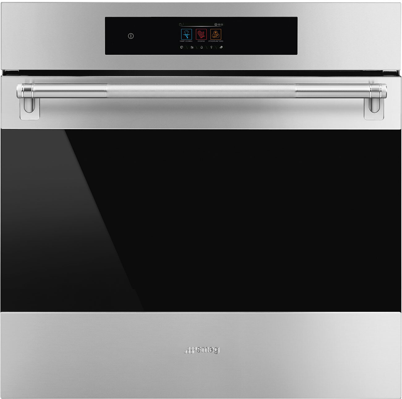 Smeg SOU2304TX 24 Inch Classic Single Wall Oven with 2.54 cu. ft. Capacity, True European Convection, EverClean Enamel Interior, VivoScreen Control, Cool-Touch Door, in Stainless Steel