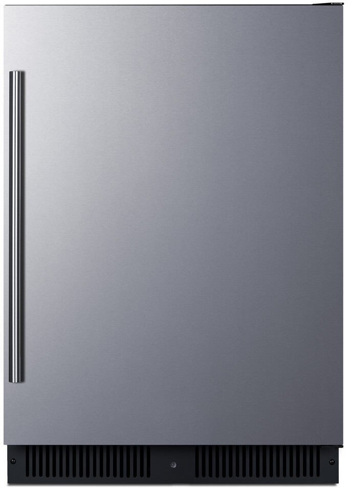 Summit SPR624OS 24 inch Built-In/Freestanding Outdoor Refrigerator with 4.3 cu. ft. Capacity, ADA Compliant, Automatic Defrost and LED Lighting in Stainless Steel (Right Hinge)