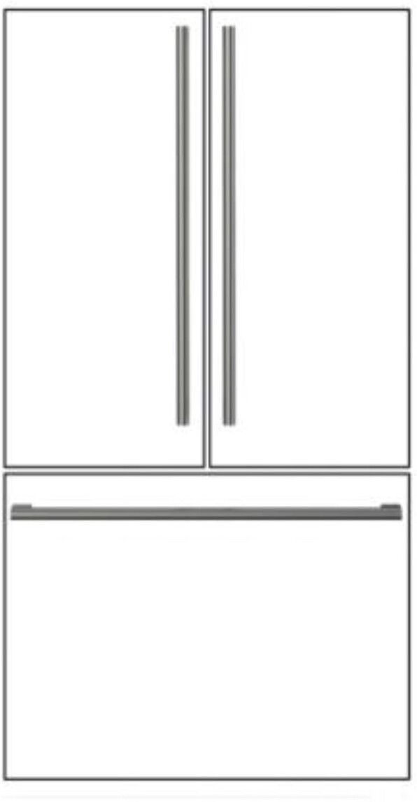 Fulgor Milano F7HK36FFBS Distinto Handle Kit for Freestanding Refrigerator