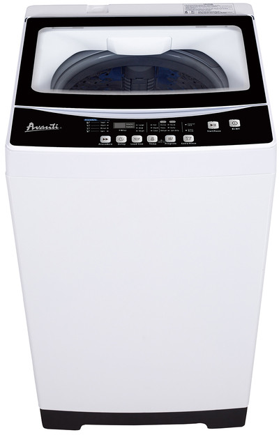 Avanti STW16D0W 1.6 Cf Top Load Washer - White, Hot and Cold Water Inlets, Auto-Power Off, 3 Load Size Selections, ADA Compliant
