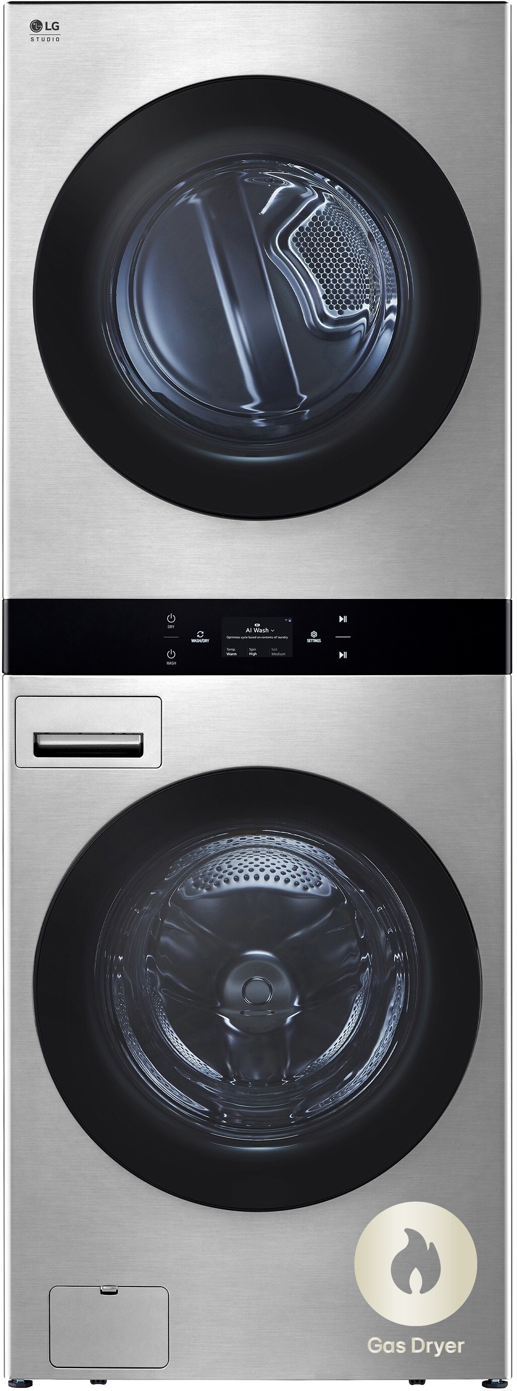 LG Studio 27 WasherDryer Gas Vented Washtower SWWG50N3