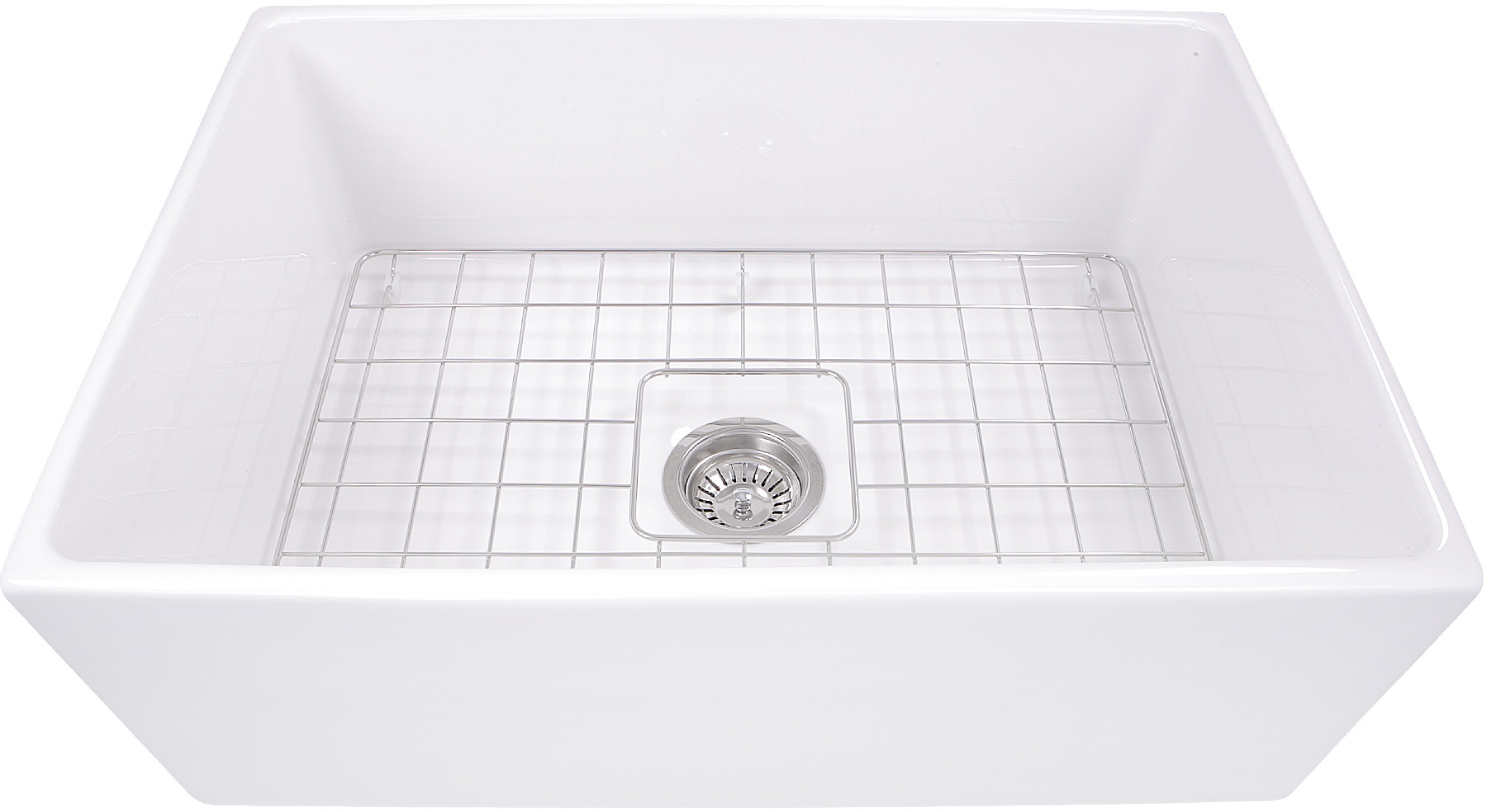 Nantucket Sinks Cape Collection Apron Front Fireclay Rectangle Sink TFCFS27