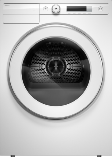 Asko T3VW 24 inch 3 Series Smart Electric Dryer with 4.2 cu. ft. Capacity, Fast Drying, Butterfly Drying and BLDC Motor in White