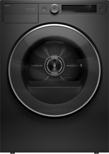 Asko T5VXLG 24 inch 5 Series Smart Electric Dryer with 5.2 cu. ft. Capacity, Fast Drying, Butterfly Drying and Load Light (Graphite Black)