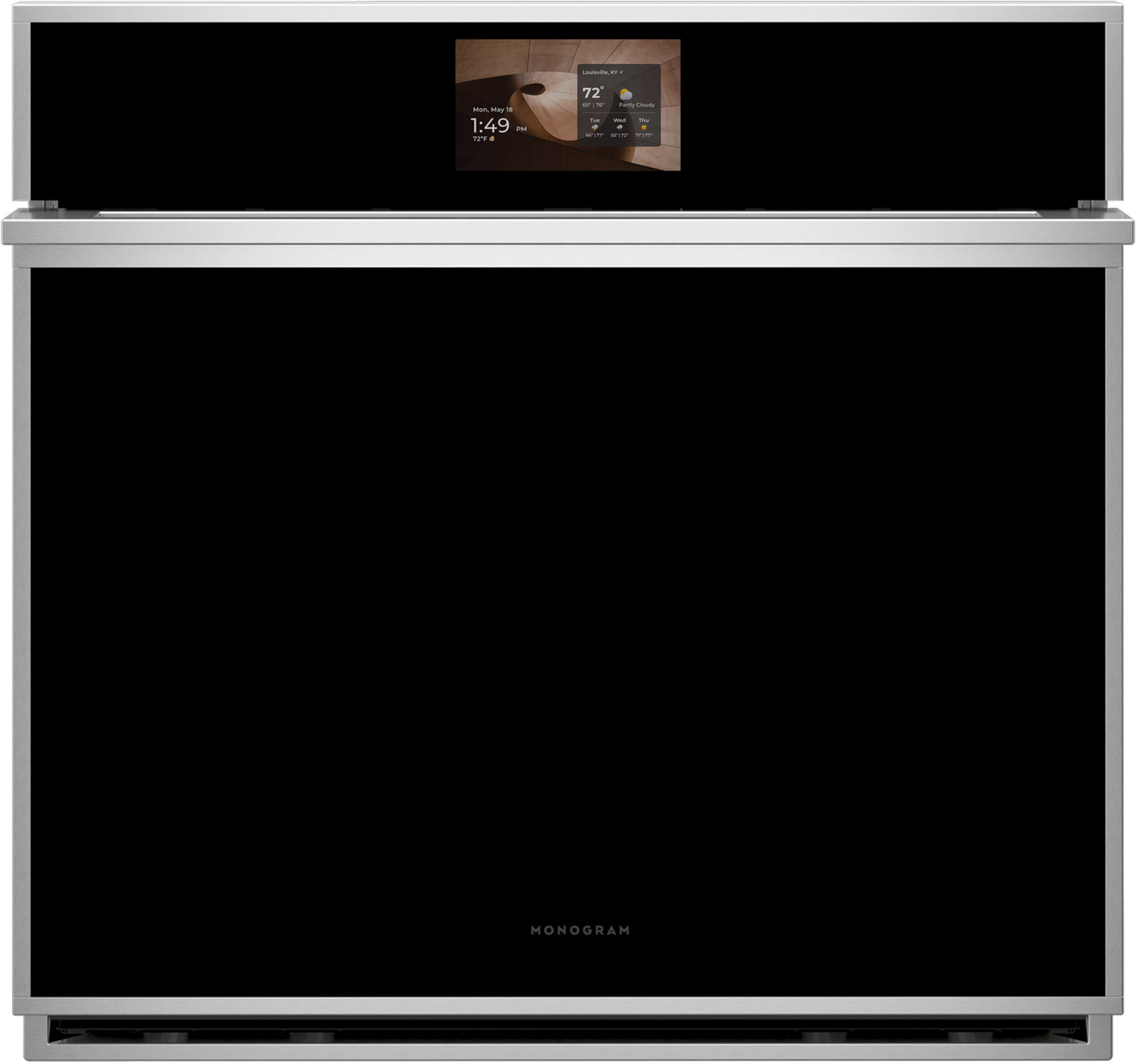 Monogram ZTS90DSSZSS 30" Minimalist Single Wall Oven with True European Convection and 7" LCD Display for Unisex