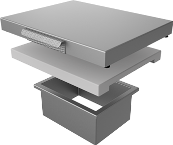Hestan Outdoor Countertop Trash Chute With Cutting Board & Cover