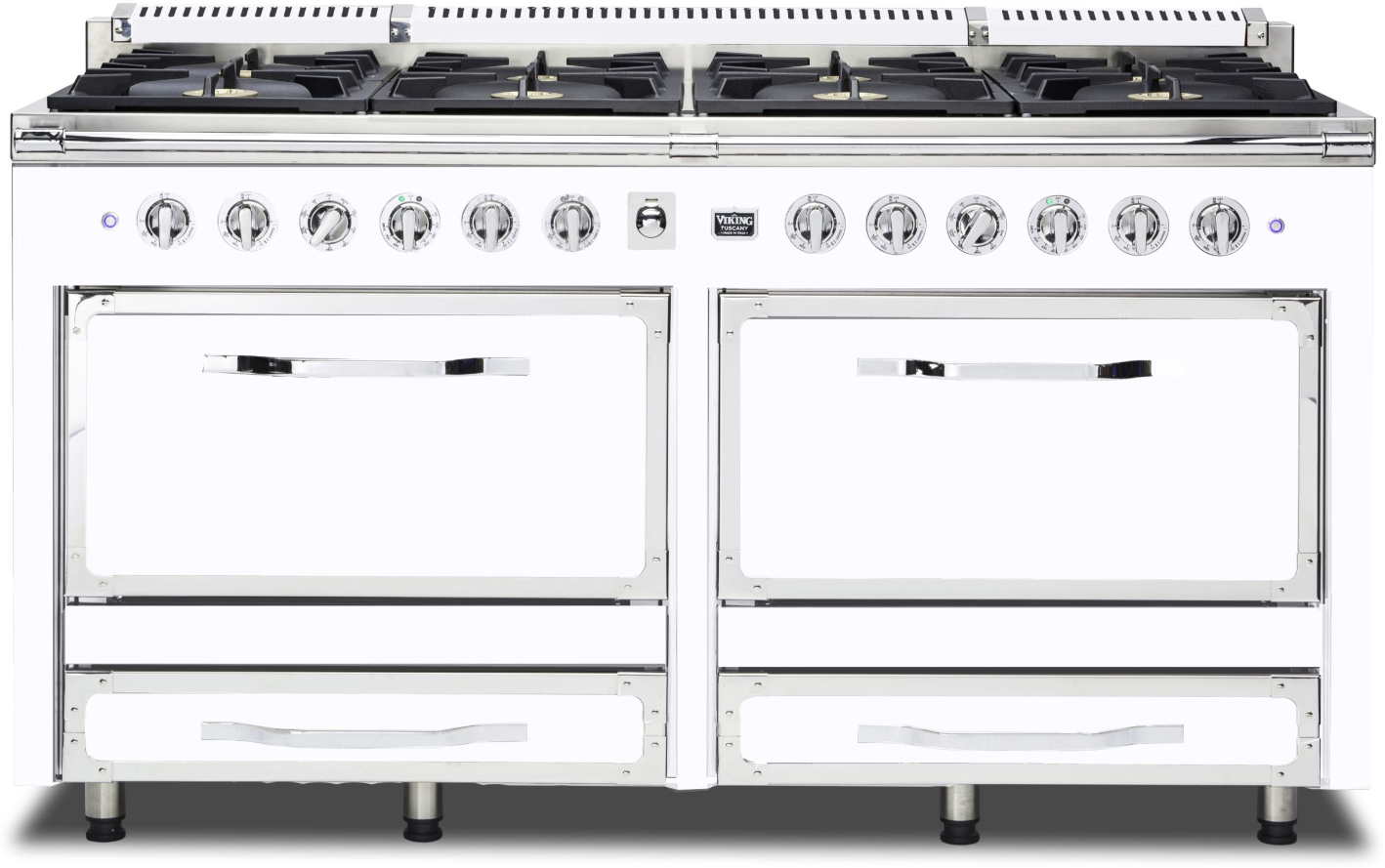 Tuscany 66"" Dual Fuel Natural Gas Range - Viking TVDR6618BWH