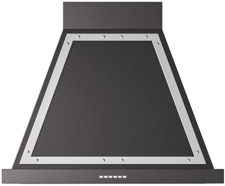 ILVE UANB30BKC Nostalgie II Noblesse 30 inch Range Hood with 600 CFM (Glossy Black, Chrome)