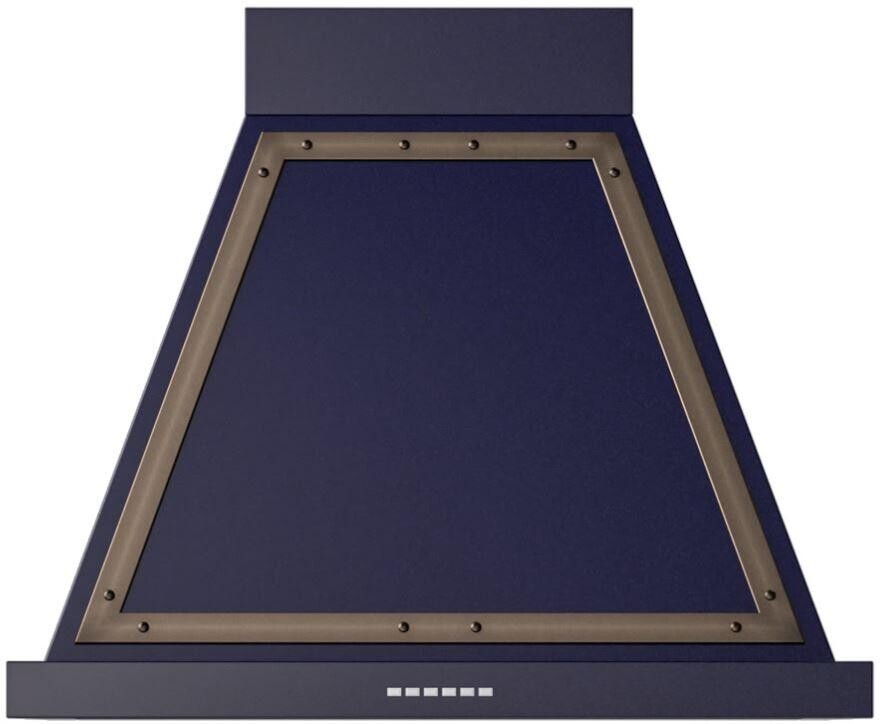 ILVE UANB30MBB Nostalgie II Noblesse 30 inch Range Hood with 600 CFM (Midnight Blue, Burnished)