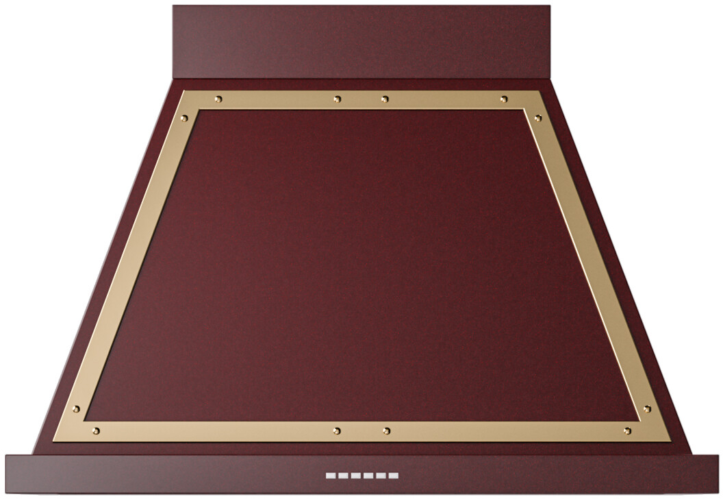 ILVE UANB36BUG Nostalgie II Noblesse 36 inch Range Hood (Burgundy, Brass)