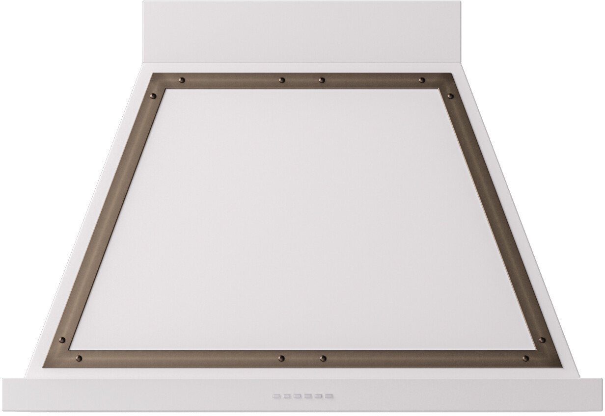 ILVE UANB36WHB Nostalgie II Noblesse 36 inch Range Hood (White, Burnished)