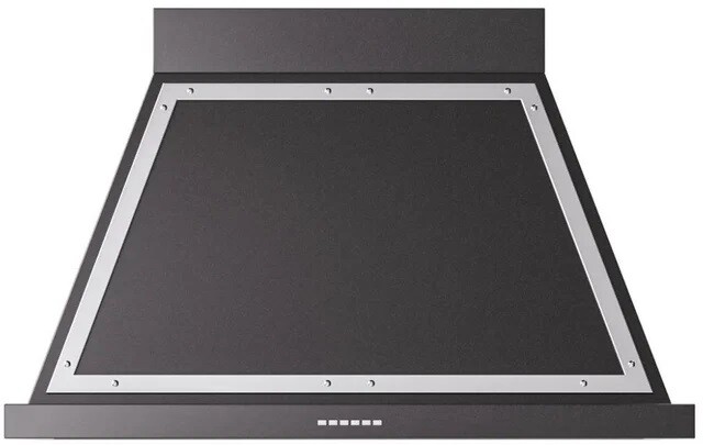 ILVE UANB40BKC Nostalgie II Noblesse 40 inch Range Hood with 600 CFM (Glossy Black, Chrome)
