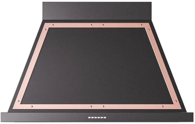 ILVE UANB40BKP Nostalgie II Noblesse 40 inch Range Hood with 600 CFM (Glossy Black, Copper)