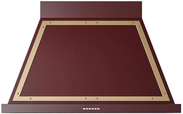 ILVE UANB40BUG Nostalgie II Noblesse 40 inch Range Hood with 600 CFM (Burgundy, Brass)