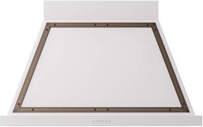 ILVE UANB40WHB Nostalgie II Noblesse 40 inch Range Hood with 600 CFM (White, Burnished)